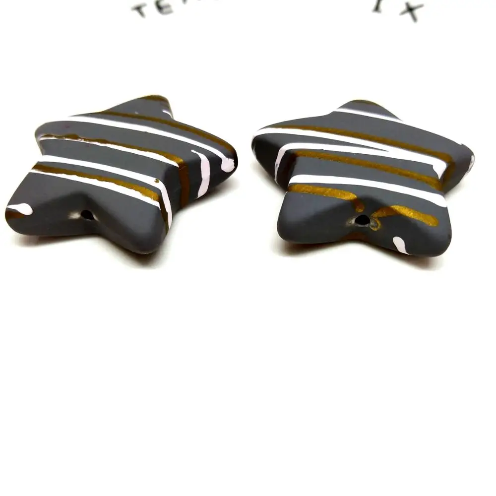 6 шт. бусины нитки в виде звезд 32 мм Аксессуары для браслетов ожерелья сережек. 2020