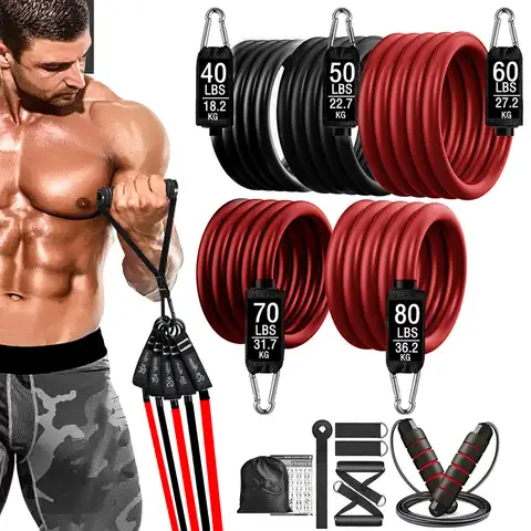 300LBS фитнес-резистор набор тренировочных лент для йоги спортивные тренировочные костюмы для мужчин t для домашнего спортзала мужские весы Б...