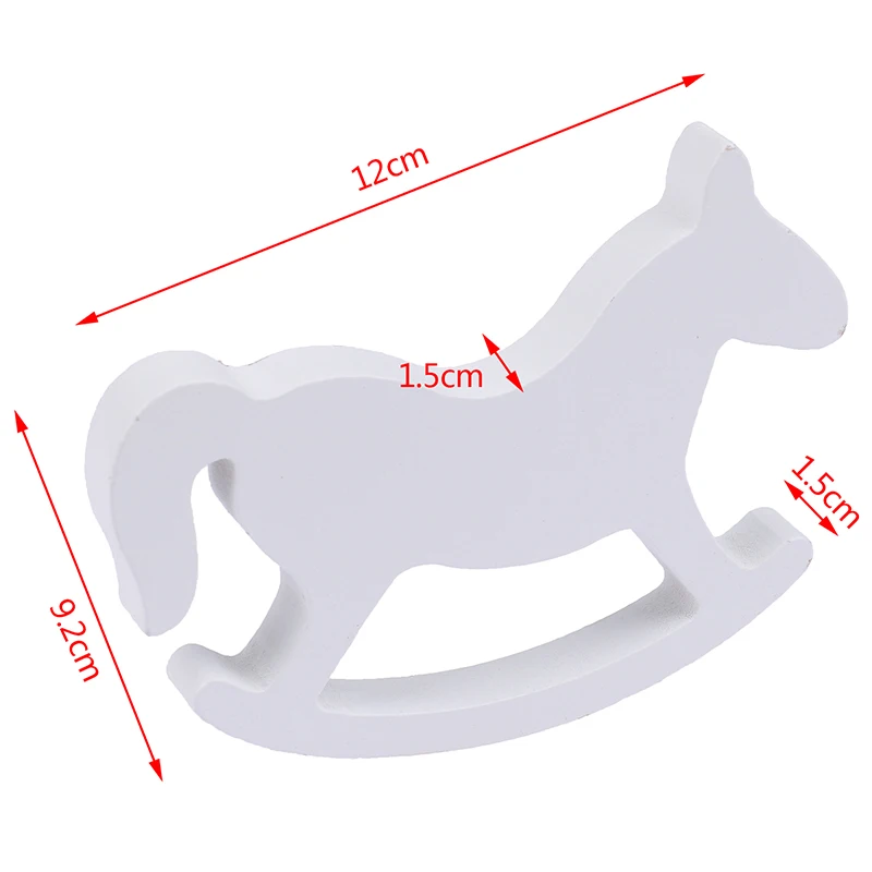 Статуэтки и миниатюры белая деревянная лошадка-качалка свадебное украшение
