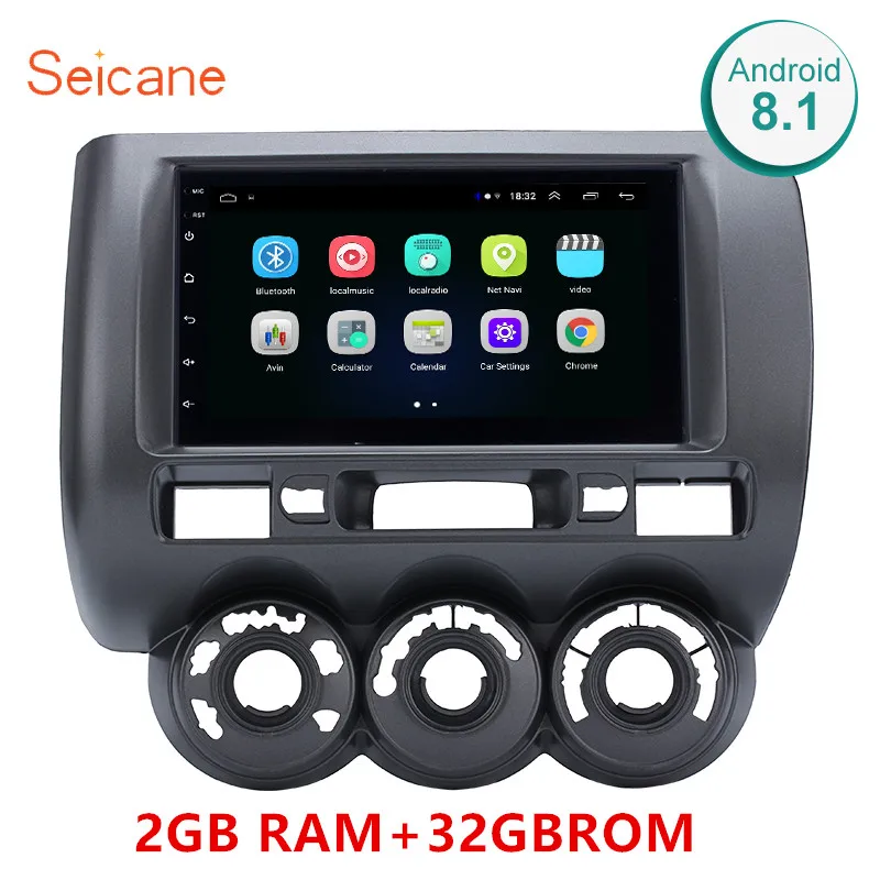 Seicane 2DIN ram 2 Гб + rom 32 ГБ Android 8 1 автомобильный блок плеер для 2002 2008 HONDA Jazz (ручной AC