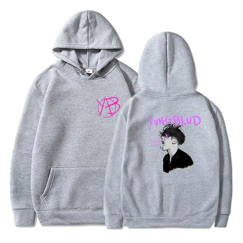 

Yungblud Print Harajuku Hooded Pullover Men Clothing Female Polyester Hoody Women Autumn Streetwear Sweatshirt Fashion Hoodie