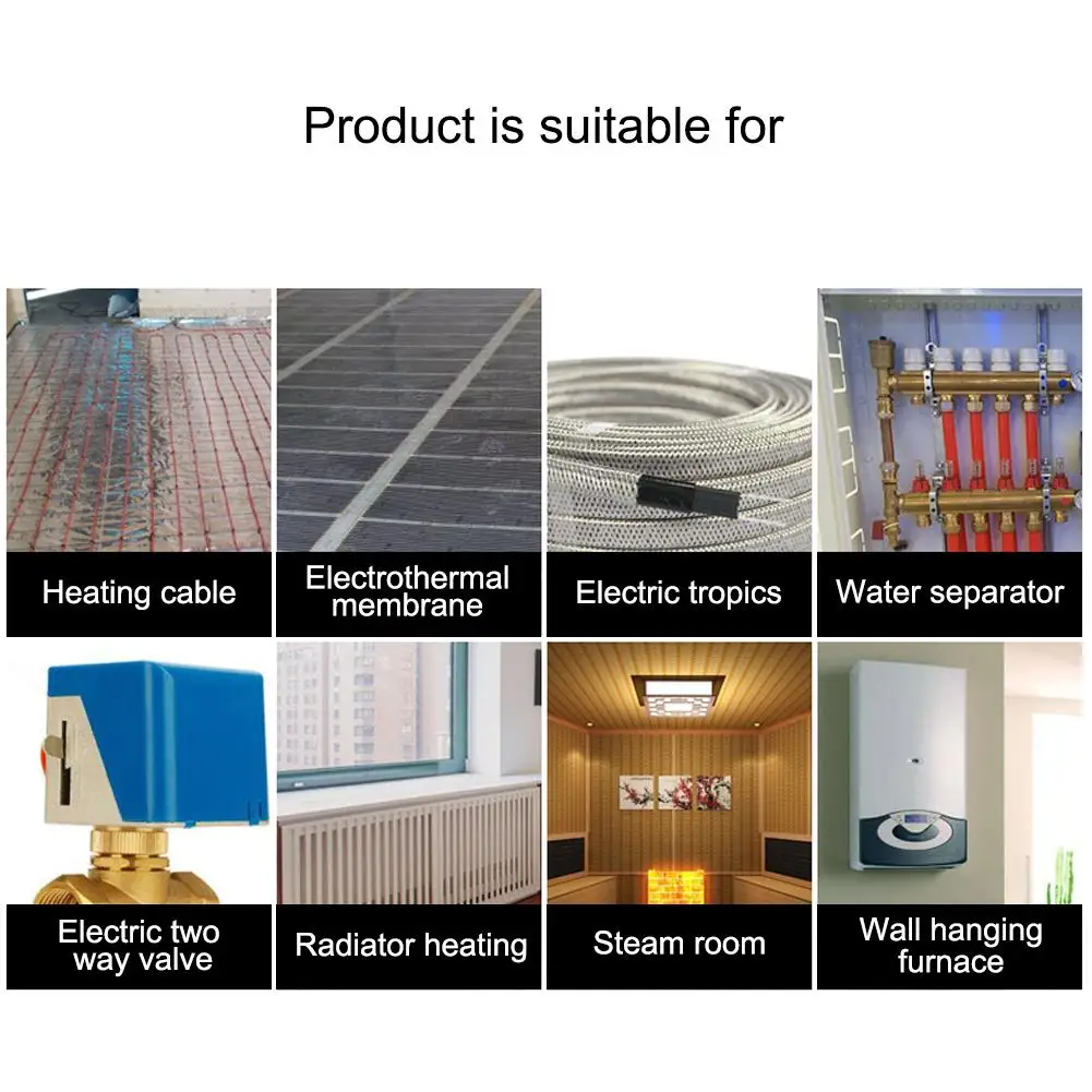 Термостат для подогрева пола с двойной температурой термостат черным сенсорным