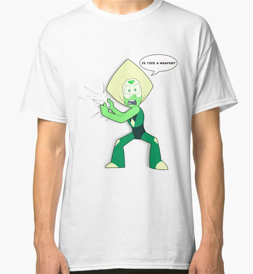 Peridot Steven Universe мужские белые футболки одежда большая длинная футболка | Мужская
