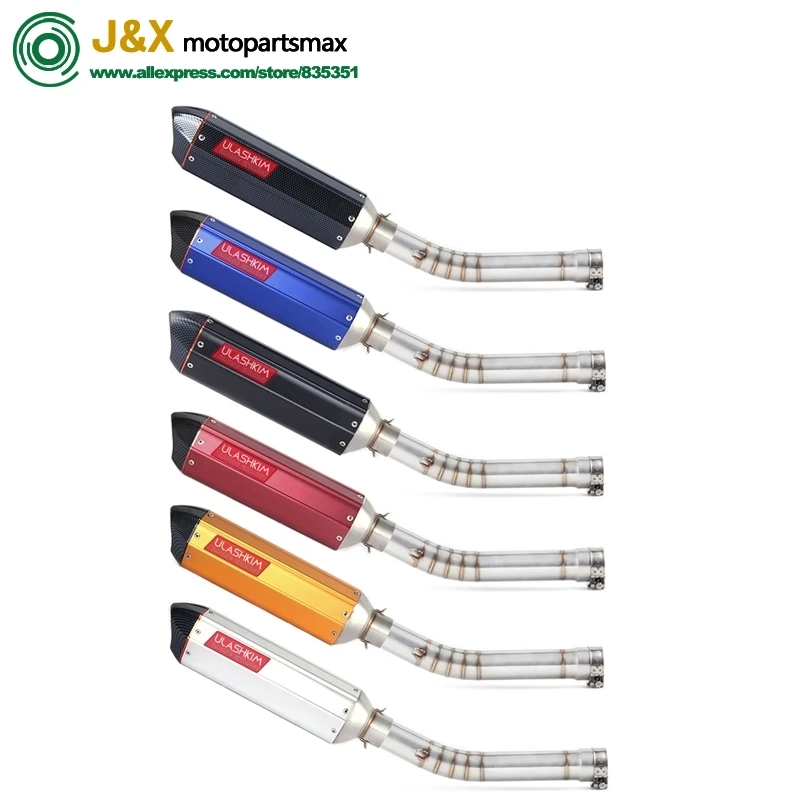 

Motorcycle Exhaust Escape Muffler Middle Link Pipe Slip On Full System Slip On For yamaha YZF-R6 R6 1998-2005