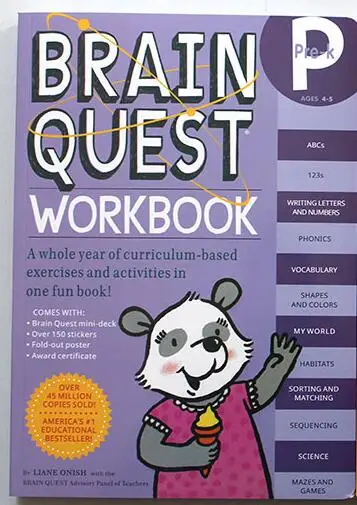 Рабочая книга Brain Quest английская версия интеллектуальных карт развития книги