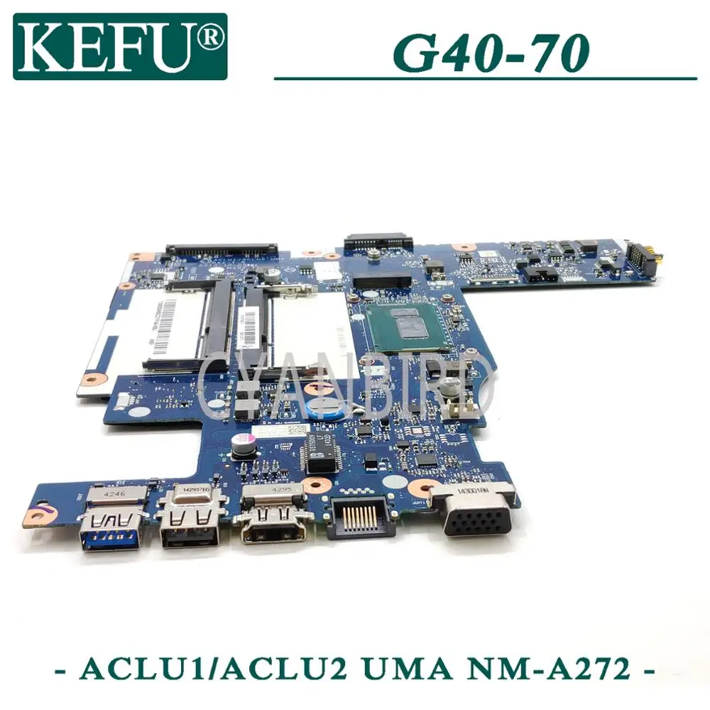 

KEFU NM-A272 original mainboard for Lenovo G40-70 with I5-4200U Laptop motherboard