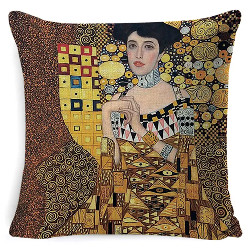 Наволочка на подушку с масляным рисунком Gustav Klimt наволочка золотым узором