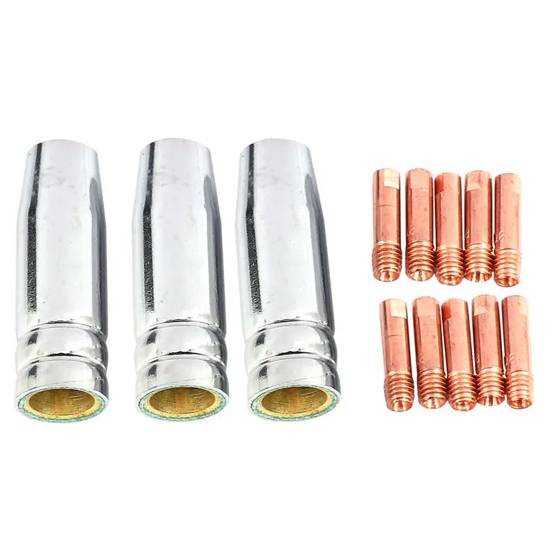 

13Pcs CO2 Mig Welding Torch Aircooled MB 15AK Contact Tip Holder Gas Nozzle 0.8mm Welder Shield Shroud Nozzle Tip Kit