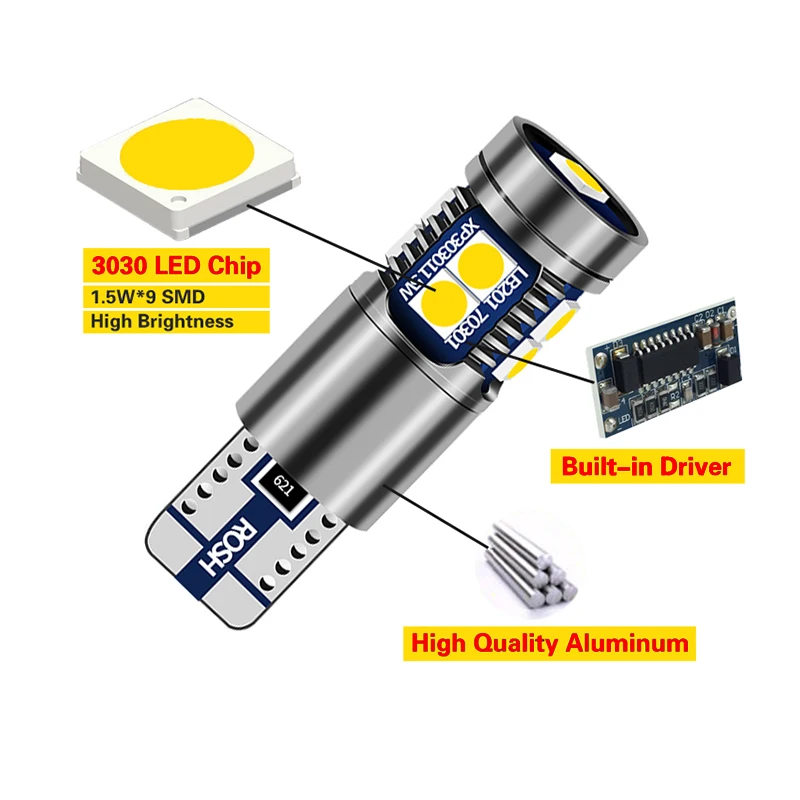 9 светодиодный T10 автомобилей головной светильник s парка поворота для Audi A3 A4 B8 B6 A6