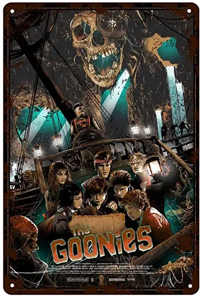 

The Goonies Vintage Movie Style Tin Sign - Bar Pub Garage Diner Cafe Home Wall Decor Art Tin Signs Vintage, 8" W x 12" H