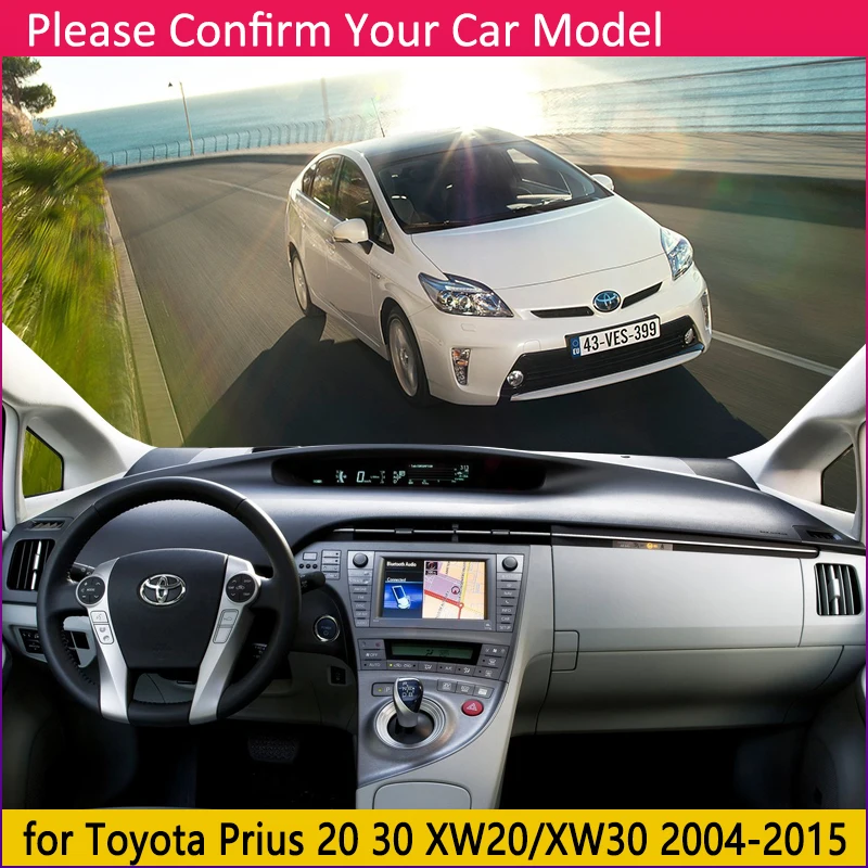 Для Toyota Prius 20 30 2004~ Противоскользящий коврик на приборную панель солнцезащитный коврик для приборной панели автомобиля Защита ковра анти-УФ аксессуары коврик