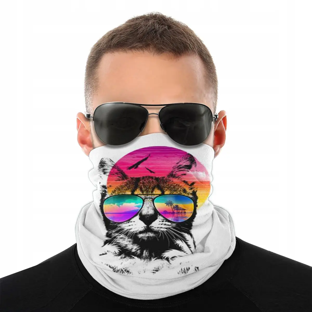 Летняя женская полумаска унисекс для Хэллоуина обогреватель шеи гавайская