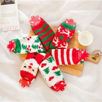 christmas fawn socks thickening women cotton lovely plush keep warm sleep ladies cute floor fluffy terry socks hosiery winter