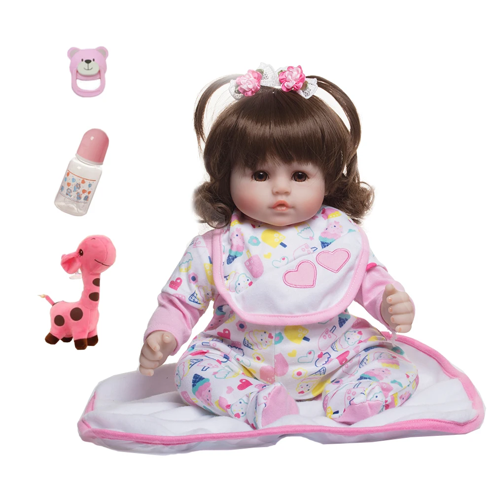 

Hoomai 48cm Boneca Reborn Silicone Reborn Baby Dolls Com Corpo De Silicone Menina Baby Dolls Kids Birthday Christmas Gift