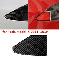 car decoration charge port door cover panel sticker overlay decal fit for tesla model x 2014 2019 carbon fiber