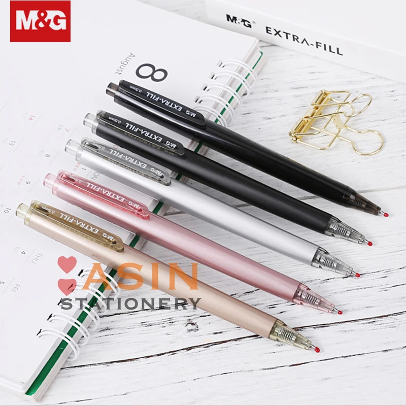 

10pcs M&G Wholesale Gel Pen 0.5mm high quality luxury gift metal Pilot gel Pen for school writing stationery office supplies
