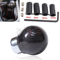 manual automatic transmission vehicle car ball real carbon fiber gear shift knob shifter lever universal fit stick lever knob