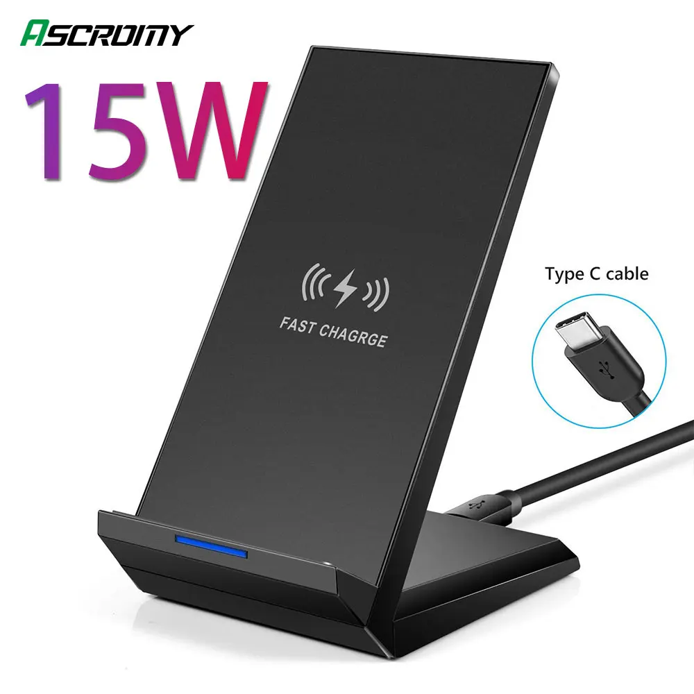 Быстрая Беспроводная подставка для зарядного устройства 15 Вт Samsung S10 Plus Note 10 Huawei