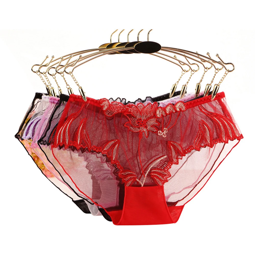 Бесшовные кружева сексуальная Чистая Пряжа трусики с низкой талией в искушение
