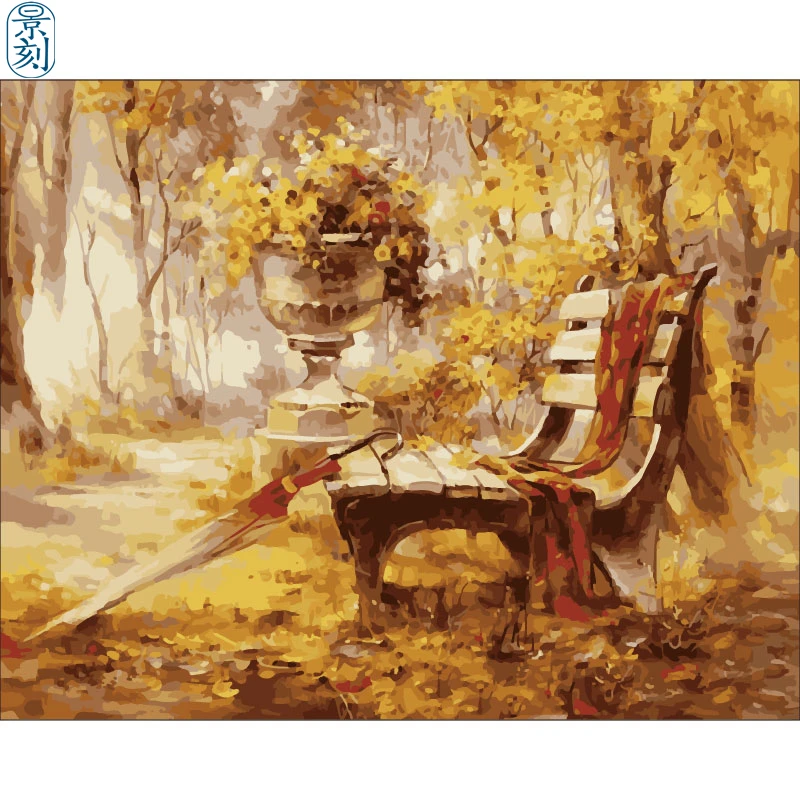 Цвет дерева. 40x50 см, живопись по номерам, сделай сам, настенное искусство, украшение гостиной, пейзаж, фигура, животное, цветок, мультфильм - Цвет: FE054
