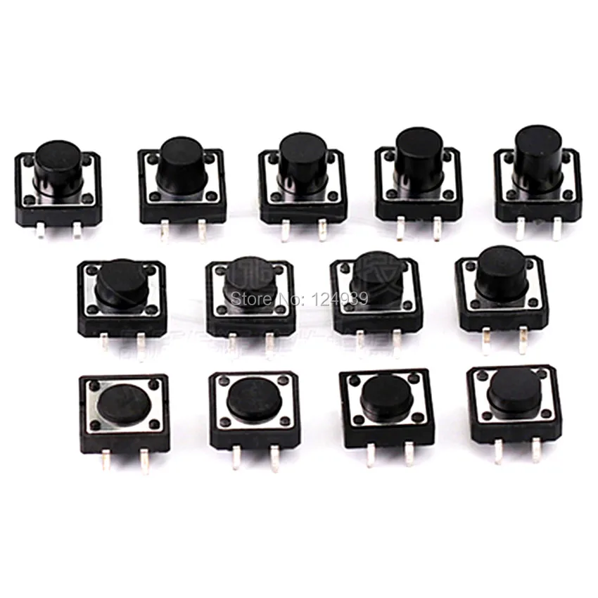 10 шт 12x12x4 3 мм 12*12*5 5 12*12*7 12*12*6 5/6 5/7 5/8/8.5/9/9.5/10 DIP-4 кнопочный переключатель тактовая