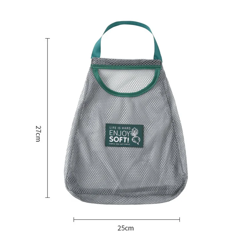 

Kitchen Vegetable Onion Potato Storage Hanging Bags Hollow Breathable Mesh Bag Kitchen Garlic Ginger Mesh Storage Bags