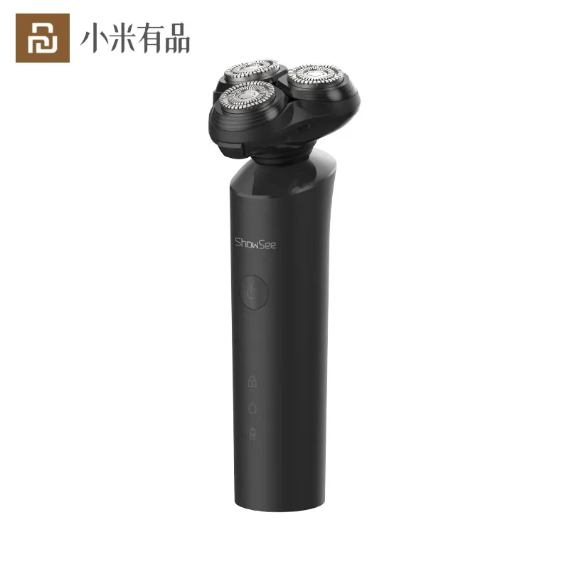 

Youpin Showsee Бритва для мужчин, портативный триммер для бороды Type-C, перезаряжаемая машинка для бритья, водонепроницаемая IPX7, черная бритва