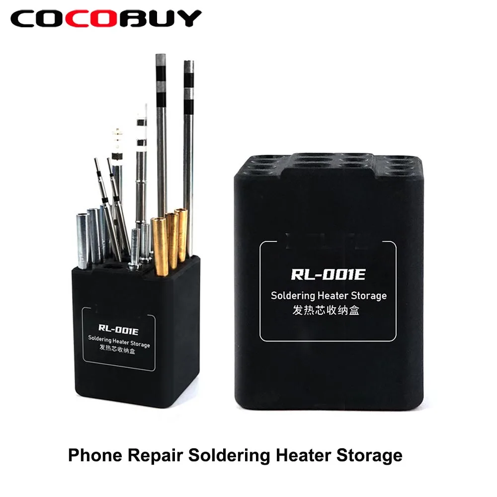 

RL-001E Soldering Heater Repair Storage Rack Screwdriver Tweezer Soldering Iron Head Storage Box For Phone Mainboard Repair Tool