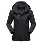 Куртка лыжная женская зимняя ветрозащитная, водонепроницаемая, 3 в 1, 2021