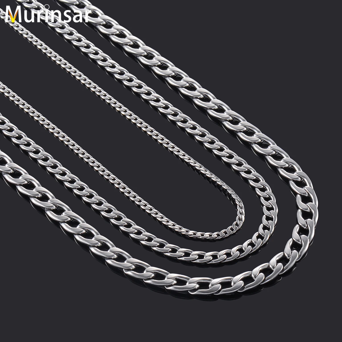 Модное серебряное однотонное ожерелье панцирная цепь мужская чокер из