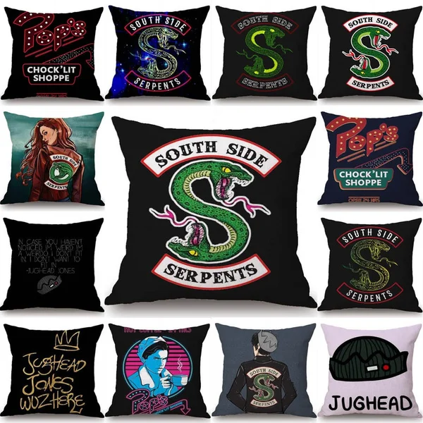 Наволочка ривердэйл южные змеи чехол для подушки дивана спальни декоративная