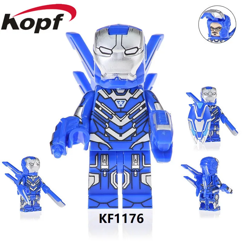 KF6093 8 шт./компл. Marvel Super Heroes Железный человек серии Фигурки M39 M85 M50 Кирпичи