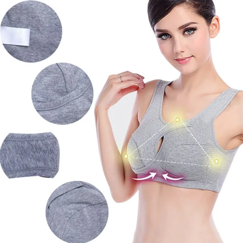 

Ladies Sports Fitness Bra Breathable Running Cotton Patchwork Hollowout Workout Underwear Push Up Bra women's bra