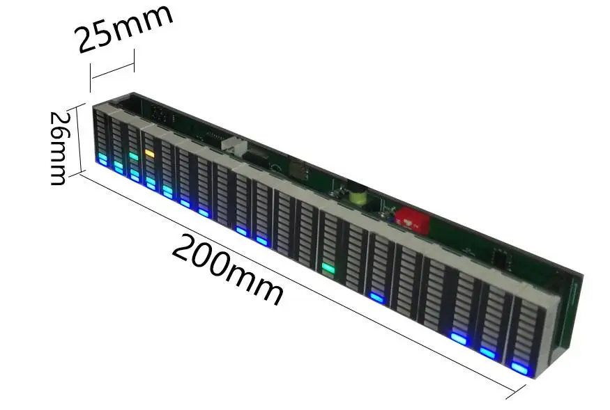 20 Segments 10 Leve Красочный светодиодный анализатор музыкального спектра, 20 сегментов, 10 уровней, MP3, ПК, усилитель, аудио индикатор уровня, музыка - Цвет: 20 Segments 10 Leve