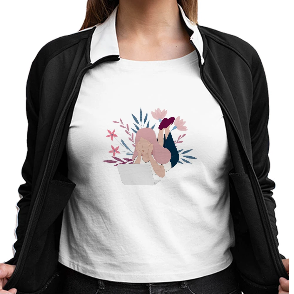 

Meditation Tshirt Femme Girl Aesthetic Clothes Summer Top Short Sleeve Casual Crewneck 90s Ulzzang Fashion White Family Look