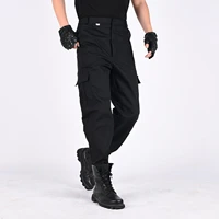 2020 autumn men training long cargo pants multi pockets solid color straight trousers male tactical hunting sports fishing pants