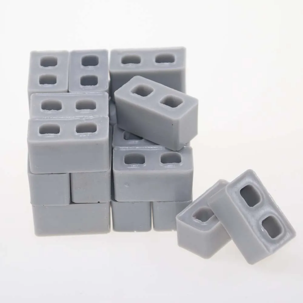 Gray 24pc Мини цементные кирпичи и Ступка позволяют вам создавать свои собственные забавные гаджеты строительные блоки Обучающие Детские крошечные Настенные Мини-Кирпичи Игрушки - Цвет: Gray 24pc