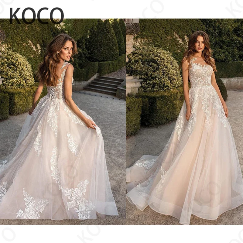

MACDUGAL Wedding Dress 2021 Princess Sweetheart Tulle Beach Party Bridal Gowns Appliques Vestido De Novia Simple Women Skirt