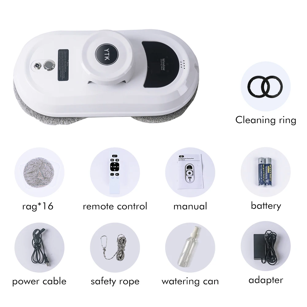 Electric Window Cleaning Robot Vacuum Cleaner Washer One-key Start Remote Control Anti-Falling Glass | Бытовая техника