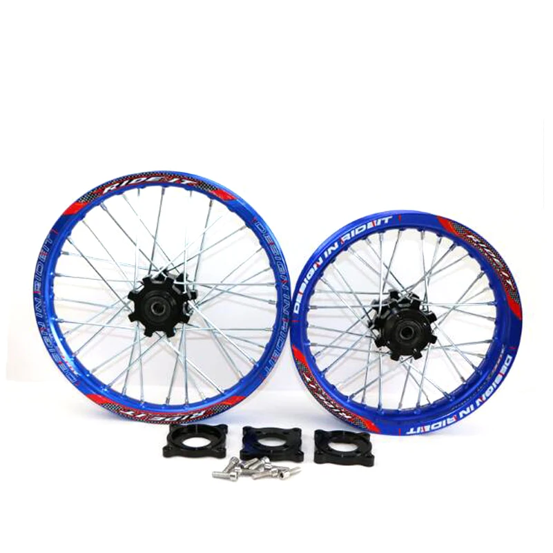 

15mm Front 1.40-14 Rear 1.85-12 inch Wheel Rim with CNC Hub For KAYO HR-160cc TY150CC Dirt Pit bike 12/14 inch wheel