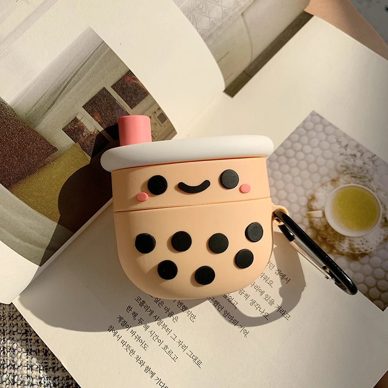 3D милый чехол для гарнитуры Boba AirPods pro 3 силиконовый наушников с пузырьками и