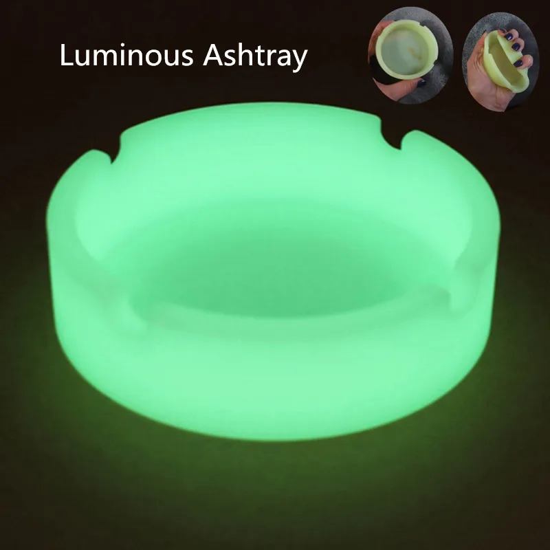 Светящаяся силиконовая гелевая пепельница светильник чехол для сигарет