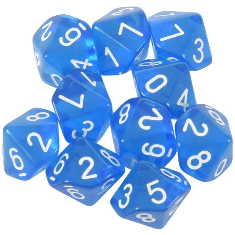 10 Dices D10 сторонняя игральная кость из драгоценного камня для РПГ Подземелья и