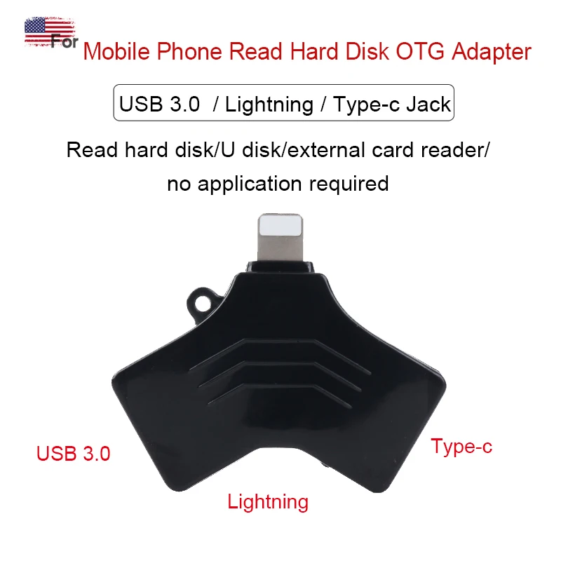 

Ingelon Otg Adapter 3 In 1 Otg Type-c Converter USB 3.0 Flash Disk Connect Mouse SSD and Keyboard Pendrive Microphone Converter