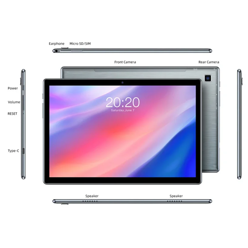 Teclast P20HD 10 1 дюймов Планшеты Android 0 4 Гб Оперативная память 64 Встроенная 2 ГГц/Wi Fi 5 ГГц