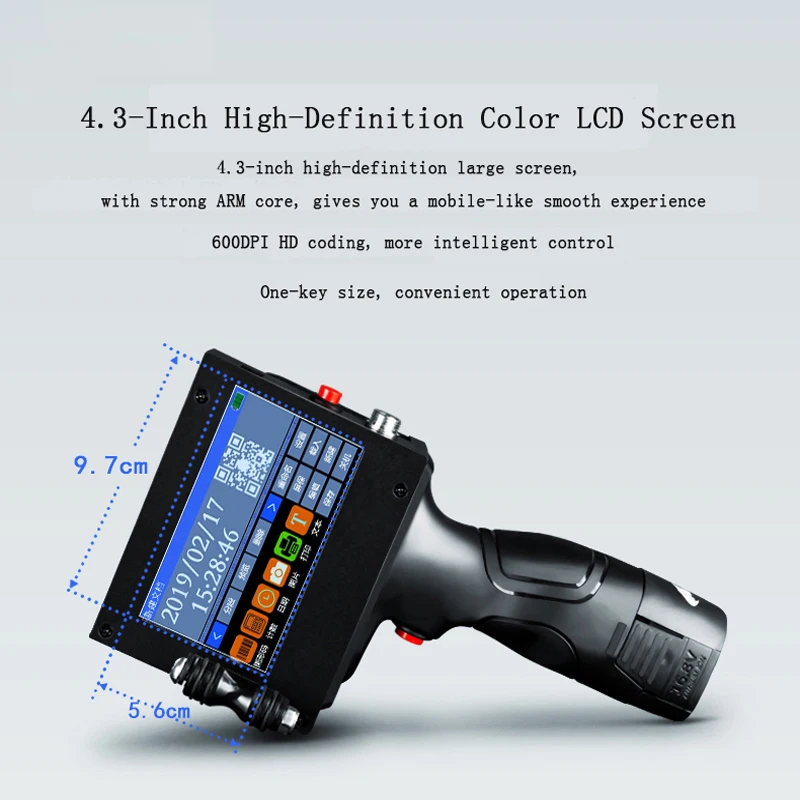 ЖК-экран портативный умный струйный принтер USB Дата производства пищевая