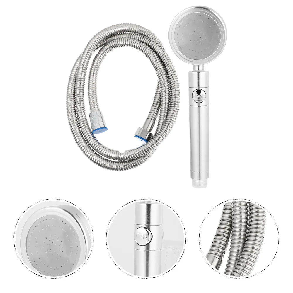 

1 Set of Pressurized Water Nozzle Household Spray Nozzle with Hose (Silver)