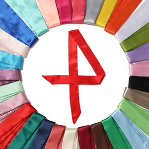 2022 длинная сумка, шарф, Женская повязка для волос, Женские аксессуары, однотонные шелковые обтягивающие шарфы, повязка на голову, атласная лента, галстук на шею