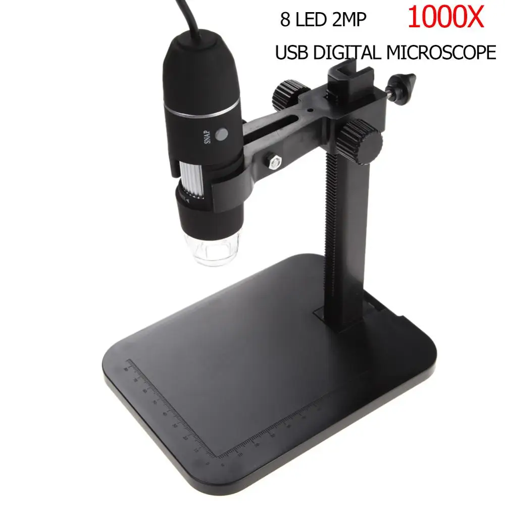 A Профессиональный USB цифровой микроскоп 1000X800X8 светодиодный 2MP электронный микроскоп Эндоскоп увеличительная камера лупа+ подъемная подставка инструменты - Цвет: A