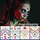 3d наклейки на Хэллоуин, Мультяшные водонепроницаемые наклейки с лицом для взрослых, Детские Канцелярские наклейки для девочек и мальчиков, индивидуальные наклейки